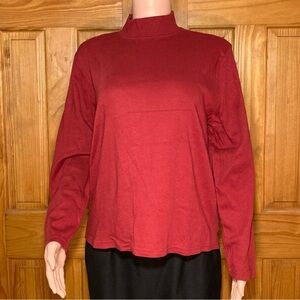 NWOT Vintage Studio Works Mock Neck Knit Top Size XL